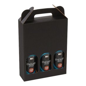 Gavekarton til 3 flasker, sort